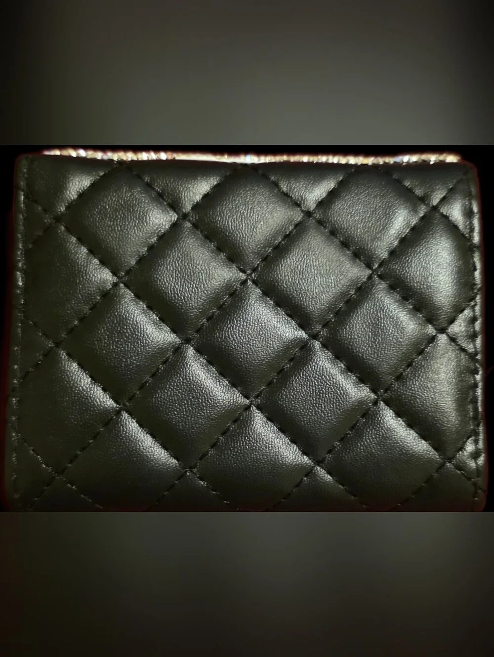 Black Quilted Card Holder